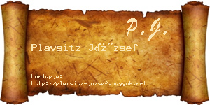 Plavsitz József névjegykártya