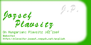 jozsef plavsitz business card